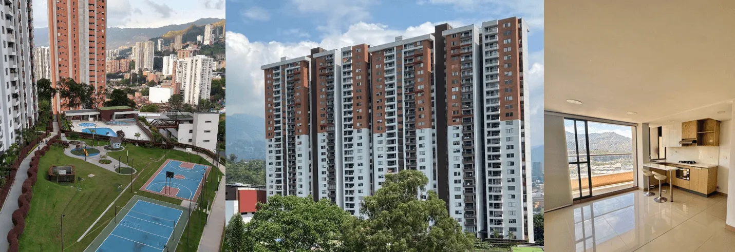 Edificio de apartamentos en venta en Sabaneta visto desde el exterior